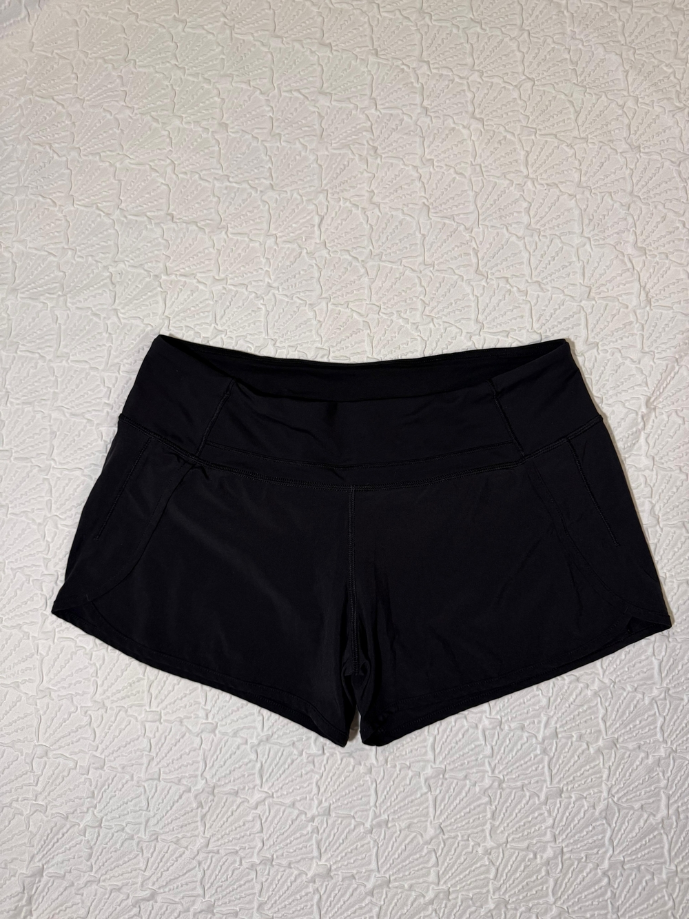 lululemon athletica Black Athletic Shorts with Wide Waistband